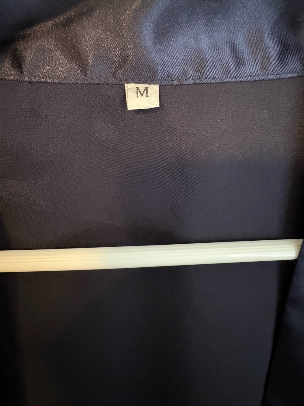 Satin Robe for Women - Navy - Picture 2 of 5